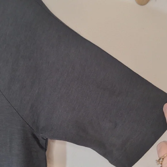 Garnet Hill Essential Short Elbow Sleeve Charcoal Gray Small - Picture 4 of 5